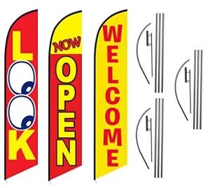 Feather Flag Flying Fiber Glass Pole Kit with Digital Printing for Road Side Outdoor Advertising Banners