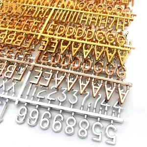 Felt Letter Board Gold Plated Rose Gold Silver Message Board Decoration English Plastic