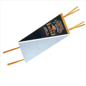 Festival Decoration Promotional Advertising Sports Custom Design Printed Flying Felt Triangle Flag Pennant