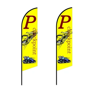 Fiberglass Beach Pennant Flag Banner Teardrop Design Polyester Cloth Outdoor Advertising Feather Logo Digital