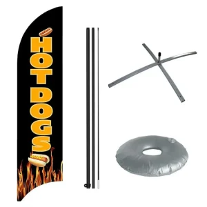 Fiberglass Telescopic Portable Square Beach Flag Pole And Stand Base Water Bag For Feather Flag Banner