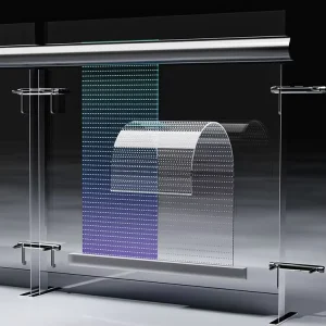 Film Crystal Adhesive Led Full Color Window Transparent Glass Led Screen Display on Glass Flexible Led Film
