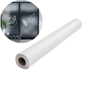 Film with Adhesive for Window Decals Signage Sticker Transparent Printable Frosted Film Glass White Coated Clear Permanent 1roll