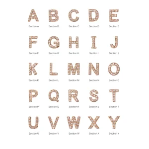 Fine Alphabet Letter Pendant Jewelry 18K Solid Gold Lab Grown Diamond Pendant Necklaces