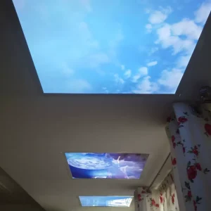 Fire Proof Fiber Reinforced 4011 Light Transmitting Film 3D Printing Film Square Multi Grid Stretch Ceiling