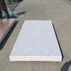 Fire Resistant Waterproof Easy to Install Scratch Resistant Eco friendly Embossed PVC Wall Panel for Interior Decoration