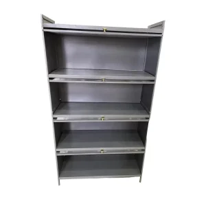 Five Tier Metal Living Room Display Cabinet Standing Type Kitchen Storage Unit with Door