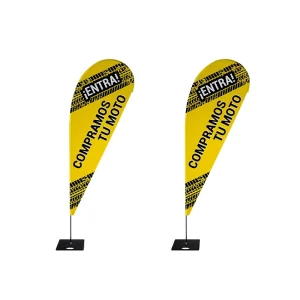 Flag Waterproof Custom Design Double Sided Aluminum Fiberglass Pole Promotional Teardrop Beach Flag