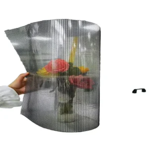 Flexible Business Advertising Crystal Glass Windows Self Adhesive Led Transparent Film Screen for Shopping Mall Glass