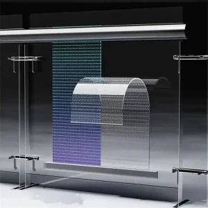 Flexible Crystal LED Film Display P4 P6 P10 for Curved Glass Curtain Wall Architectural Digital Advertising