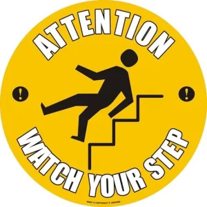 Floor Sign Sticker Anti Slip Custom Die Cut Vinyl Waterproof Vinyl Sticker Distance Safety Sign Sticker
