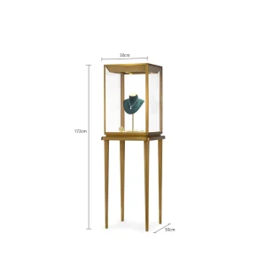 Floor Standing Anti Dust Scratch Resistant Tempered Glass Vertical Style Corner Display Cabinets for Premium Jewelry Shop