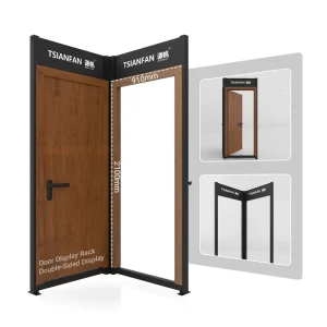 Floor Standing Metal Frame Double Sided Door Display Stand Logo Customization Service Ainmultiple Sizes