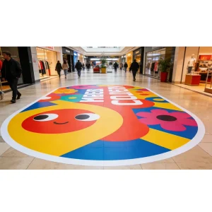 Floor Sticker Printing for Mall and Street Use Custom Waterproof Anti Slip Commercial Floor Decals Factory Direct