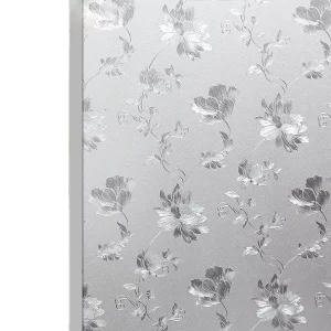 Floral Electrostatic Film Static Sticker Frosted Film for Window Glass Privacy Film for Bathroom Office Hotel