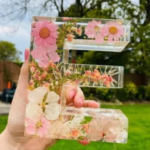 Floral Resin Letter Light Flower Decoration 26 English Letter with Light Night Light