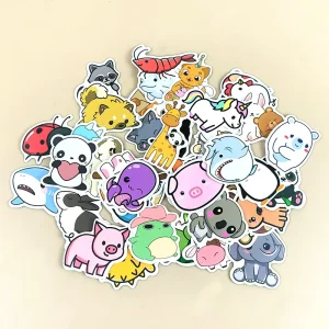 Flower Fairy Lovable Cat Cartoon Animal Adhesive Decorative Stickers Pack Eco Friendly Paper Custom Kid Phone Photo Stationery