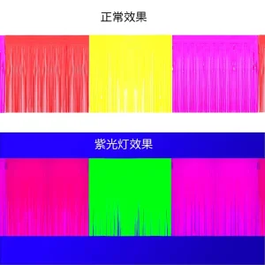 Fluorescent Three Color PET Rain Silk Banner Flag Festival Party Decoration Hanging Streamer