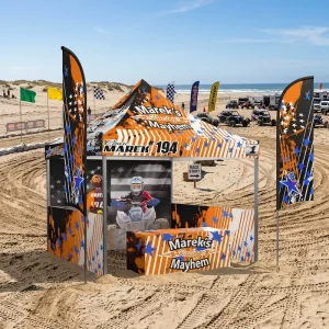 Foldable Aluminum Alloy Frame Oxford Fabric Waterproof Windproof Easy Installation Advertising Tent