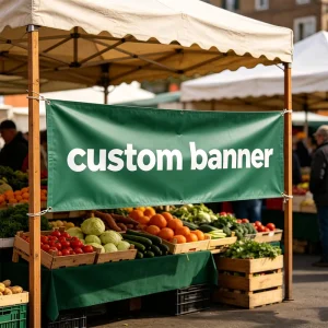 Foldable Lightweight Portable Polyester Fabric Banner Custom Printed Advertising Waterproof Hanging With Pole Pockets