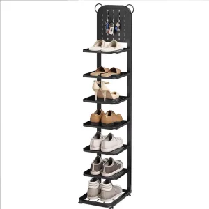 Foldable Metal Shoe Racks for Home Entryways Freestanding 9 Tier Space Saving Storage Organizer
