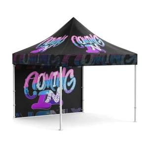 Foldable Pop Customized Thermal Transfer Printing Aluminum Canopy Tent Fire Retardant Waterproof UV Windproof Easy Setup Tent