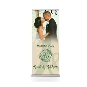 Foldable Roll up Banner With Aluminium Frame for Customized Wedding Photo Display