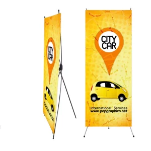 Folding Aluminum Banner Stand with Digital Printing Advertising X Banner for Promotional Use