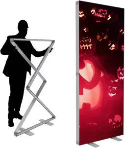 Folding Pullable Light Box Easy Setup Double sided SEG LED Advertising Display Stand Visual Marketing Tool for Business