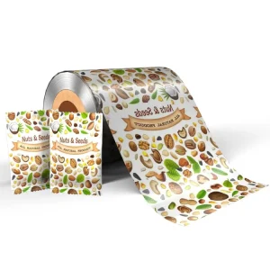 Food Grade Glossy Mylar Plastic Film Roll Sachet for Potato Chips and Snack Packaging
