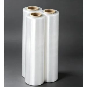 Food Grade LLDPE Stretch Film Roll Hand Use High Tensile Strength Luggage Bulk Shipping Packaging LLDPE Stretch Film