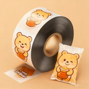 Food Grade Mylar Roll Film for Sauce and Honey Gummy Packaging Glossy Surface Custom Logo