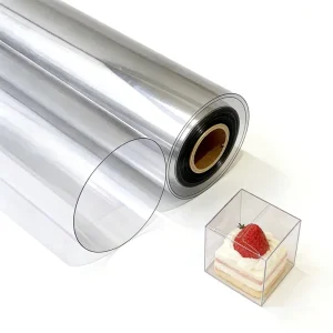 Food Grade Rigid PET Plastic Film Sheet Moisture Proof Clear Transparent High Glossy Roll for Folding Boxes Cookie Salad