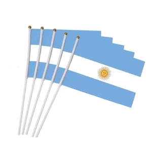 Football Argentina Argentine National Flags Sport Cheer Hand Held Flags with PVC Pole