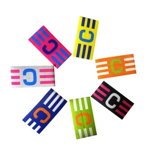 Football Captain Armband C Badge Elastic Band Wrapped Arm Logo Nylon Modern Style Customizable