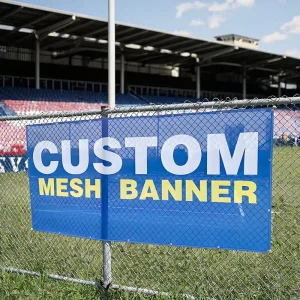 Foreign Trade Custom Light Transmission Grid Cloth Banner Outdoor Advertising Mesh Cloth PVC Polyester Waterproof CMYK Color
