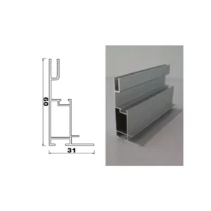 Frameless Extrusion Aluminum Silver Anodized Finish Hanging Wall Display SEG Tension Fabric LED Light Box Profile