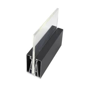 Frameless Glass U Channel Flooring Aluminum Alloy U Channel Profiles with Light Slot Mounted Glass Accessories