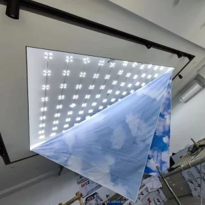 Frameless Printing Stretch Ceiling Film Plafond Tendu for Workshop Ceiling Decoration