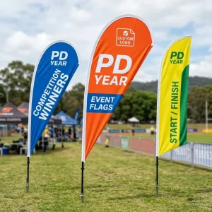 Free Custom Design Flag Banner Advertising Portable Pop up Teardrop Beach Flag with Fiberglass Pole for Exhibition Events