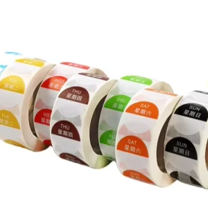 Free Design Custom Adhesive Stickers Date Label High Quality Matt Glossy Coating Anti-counterfeit Die Cut Packaging Labels
