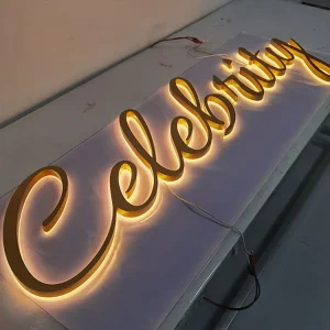 Free Design Customizable LED Illuminated Letters Sign with Waterproof Stainless Steel for Indoor Business Advertising