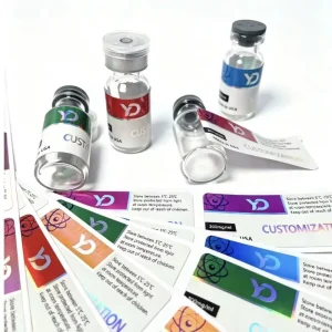 Free Design Durable Medicine Bottle Stickers With Holographic Pattern For 1ml 2ml 3ml 5ml 10ml Bottles