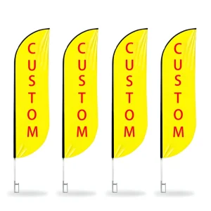 Free Design Easy Assemble Teardrop Pennant Banner Flag Durable Lightweight Polyester Custom Logo Holiday Parade Community