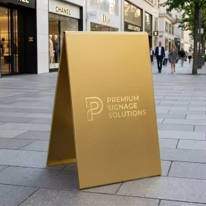 Free Design Metallic Powder Coating Double Sided High Visibility A-frame Sign Double Sided Display