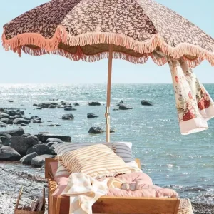 Free Design Parasols Umbrellas Outdoor Beach Umbrella Tassels Custom Umbrella with logo European Style Luxury Portable 8 Feet