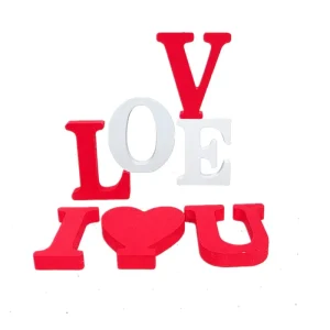 Free Standing Carved Ornament DIY Wooden English Letter Creation for Wedding Decorations Wood Crafts Wooden Boxes & Wall Signs