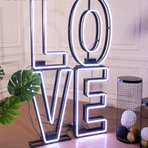 Free Standing Custom Neon RGB LED Strip Lights 4ft 5ft Letters for Office Shops Mall Hotels Park Events Weddings Decoration
