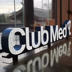 Free Standing Large Light up Acrylic Stainless Steel Letter Giant 3d Illuminated Business Led Sign