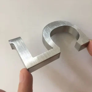 Free design OEM House Number Custom Silver Logo Sign 3D Letter Business Sign Metal Letters Custom 3D Logo for Business Sign